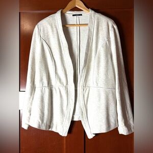 Tart Ivory Soft Textured Cardigan With Seaming Details Size 2X